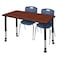 Regency Tables > Height Adjustable > Rectangular Mobile Table & Chair Sets, 48 W, 30 L, 23-34 H, Cherry MT4830CHAPCBK40NV - alternate 1